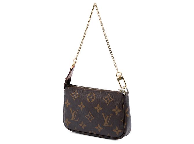 Louis Vuitton Brown Monogram Mini Pochette Accessoires Marrone - vista 2