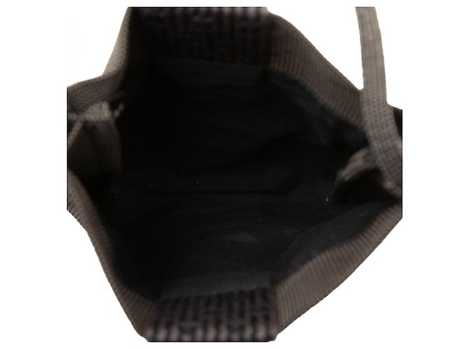 Hermès Herline Pochette aus grauem Canvas Braun - Ansicht 4