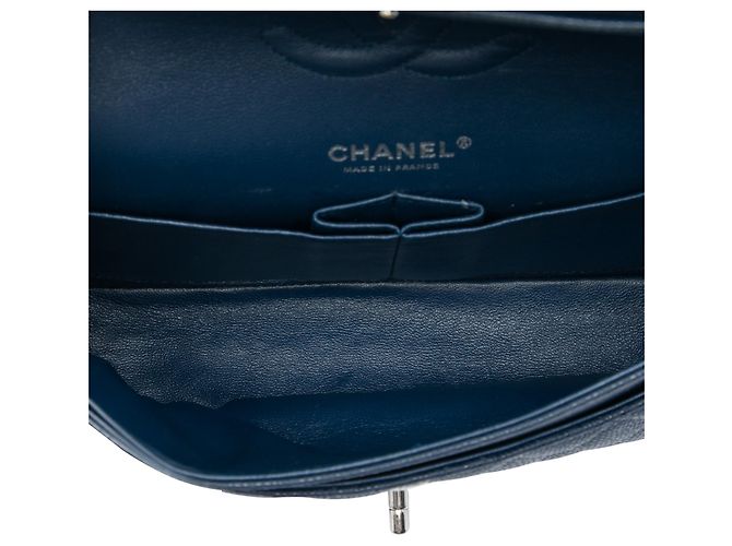 Chanel Blue Medium Classic Caviar Double Flap Blau Marineblau - Ansicht 4
