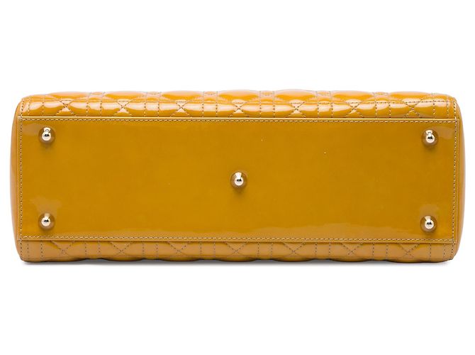 Autre Marque Dior Yellow Large Patent Cannage Lady Dior Giallo Senape - vista 3