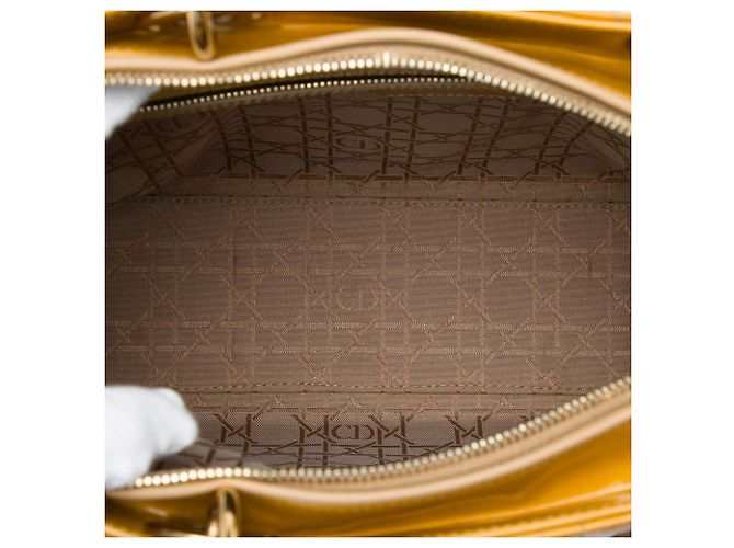 Autre Marque Dior Yellow Large Patent Cannage Lady Dior Giallo Senape - vista 4