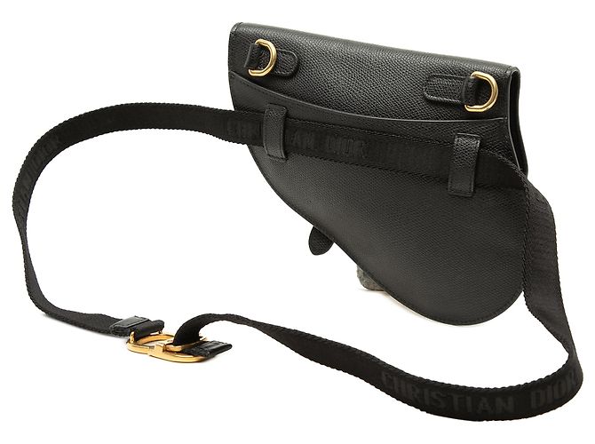 Autre Marque Bolso cinturón Saddle Dior de piel negra Negro - vista 2