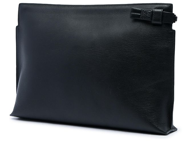 Clutch T in pelle di vitello borchiata nera LOEWE Nero - vista 2