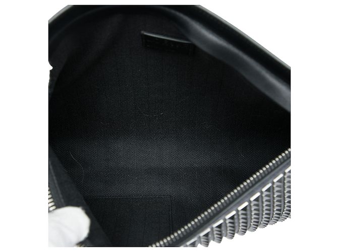 Clutch T in pelle di vitello borchiata nera LOEWE Nero - vista 4
