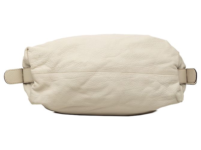 Gucci Bamboo Bar Shopper aus Leder in Weiß Large - Ansicht 3