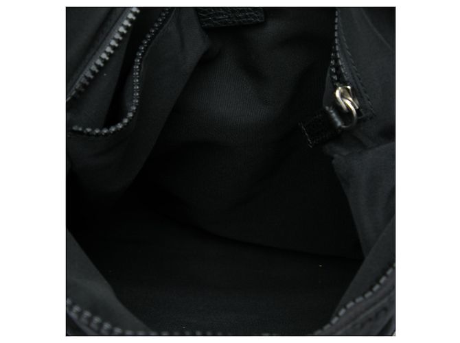 Borsa a tracolla Gucci in nylon GG nero con Web - vista 4