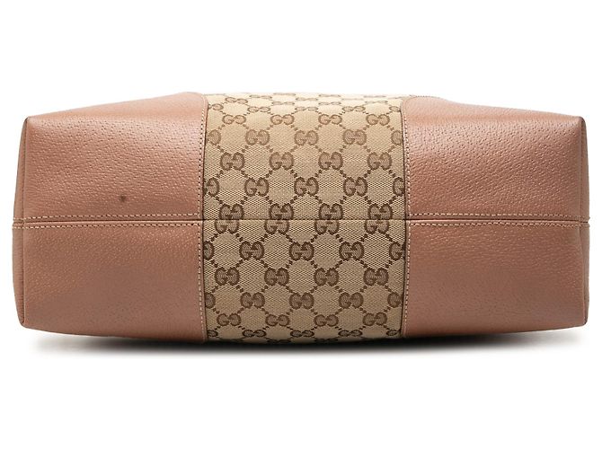 Borsa tote Gucci Bree Dome Medium in tela GG beige - vista 3