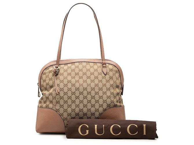 Borsa tote Gucci Bree Dome Medium in tela GG beige - vista 7