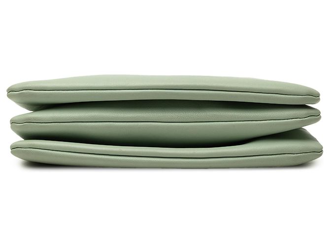 Céline Celine Trio Crossbody Small in pelle di agnello verde - vista 3