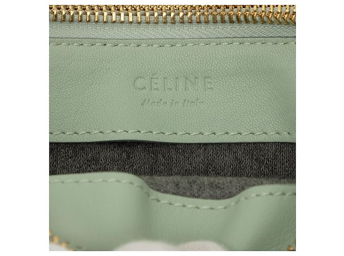 Céline Celine Trio Crossbody Small in pelle di agnello verde - vista 5