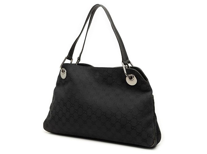 Bolsa de Ombro Gucci Black GG Canvas Eclipse Preto - vista 2
