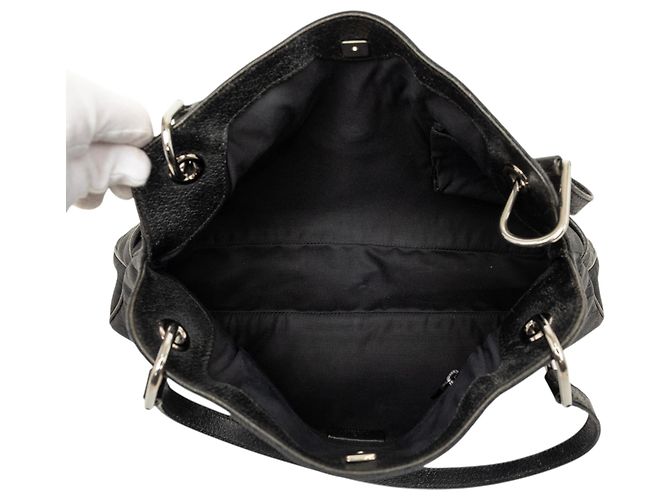 Bolsa de Ombro Gucci Black GG Canvas Eclipse Preto - vista 4