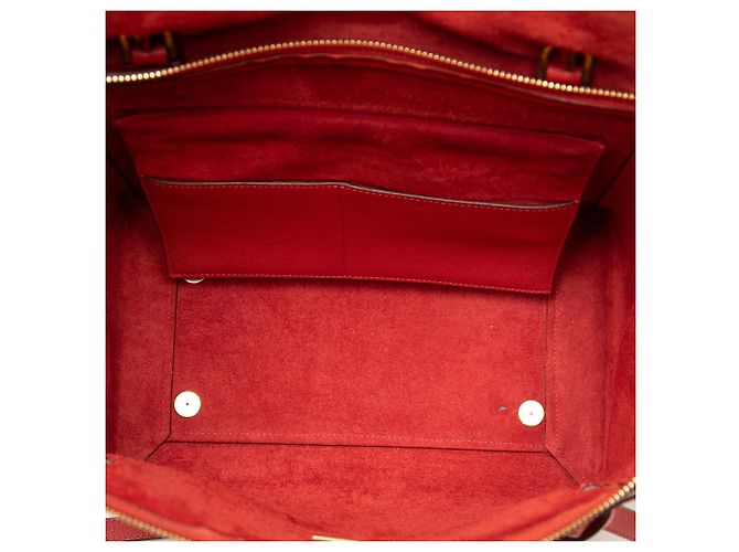 Céline Celine Mini Gürteltasche aus narbigem Kalbsleder Rot - Ansicht 4