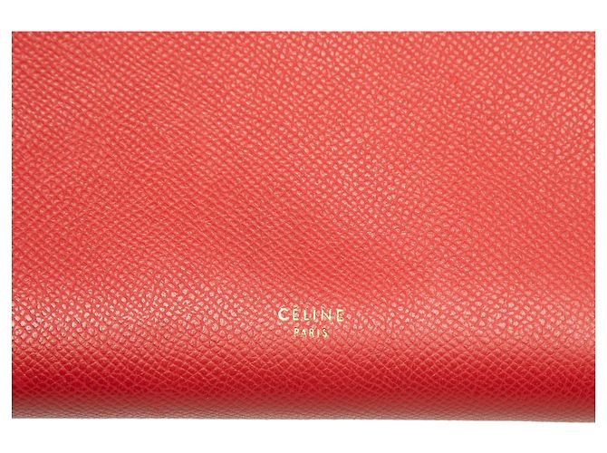Céline Celine Mini Gürteltasche aus narbigem Kalbsleder Rot - Ansicht 5
