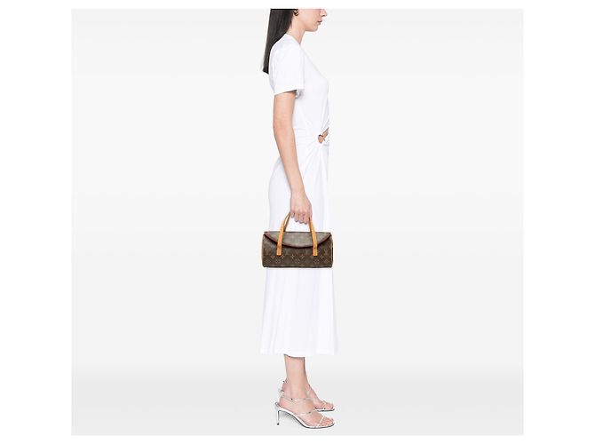 Louis Vuitton Brown Monogram Sonatine Marrone - vista 7
