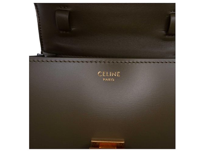 Céline Celine Green Small Calfskin Classic Box Verde Verde oliva - vista 5