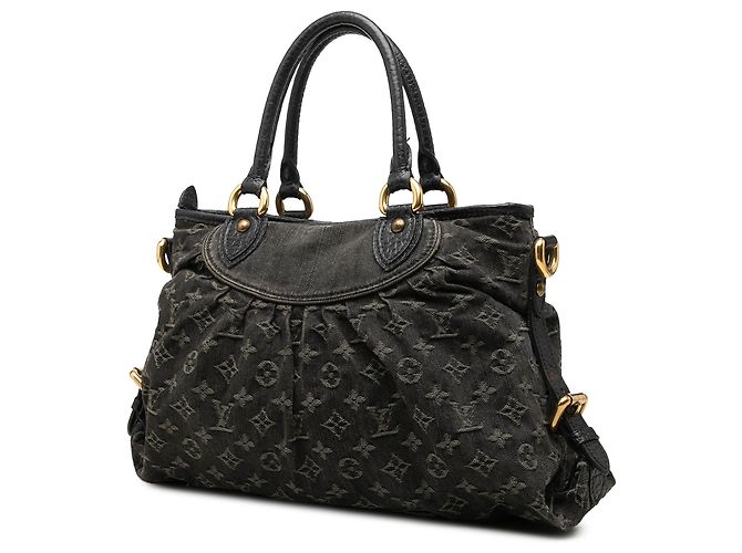 Louis Vuitton Black Monogram Denim Neo Cabby MM Nero - vista 2