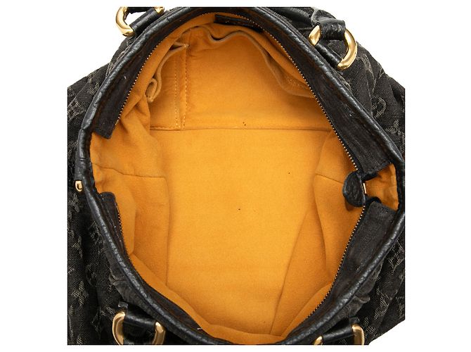 Louis Vuitton Black Monogram Denim Neo Cabby MM Nero - vista 4