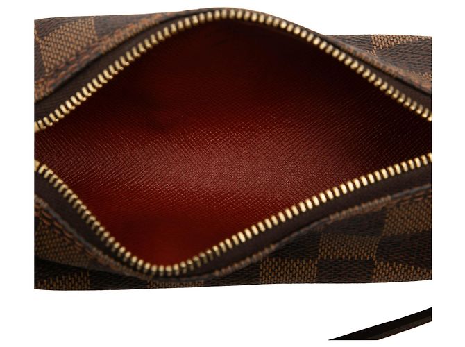 Louis Vuitton Brown Damier Ebene Papillon Pochette Marrone - vista 4