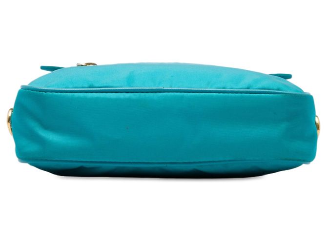 Bolsa Camera Prada em Tessuto com acabamento em Saffiano azul Turquesa - vista 3