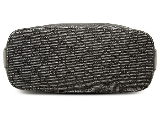 Borsa a tracolla Gucci in denim GG nero - vista 3