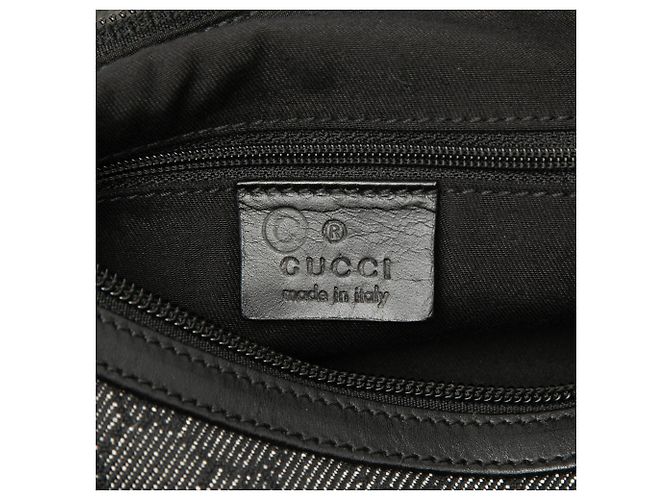 Borsa a tracolla Gucci in denim GG nero - vista 5