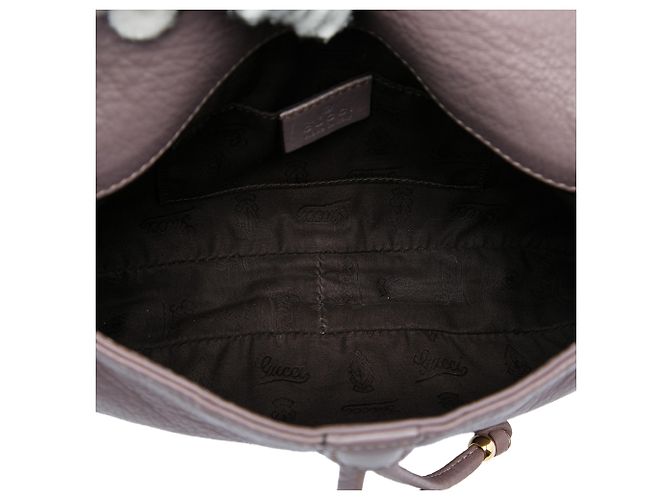 Borsa a tracolla Gucci Bamboo Croisette in vitello viola Porpora - vista 4