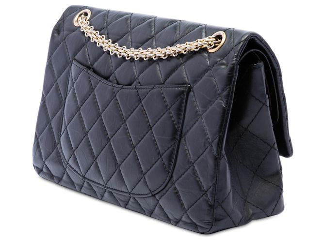 Chanel Black Quilted Aged Calfskin Reissue 2.55 Double Flap 226 Nero - vista 2