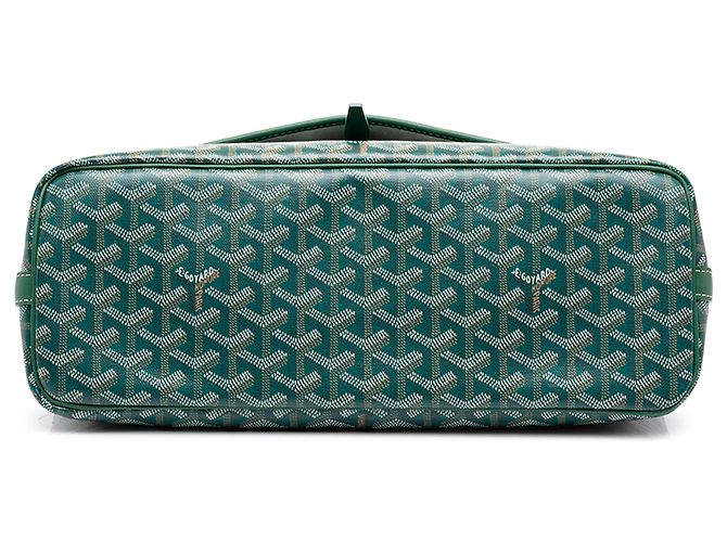 Goyard Green Goyardine Capetien MM Messenger Verde - vista 3