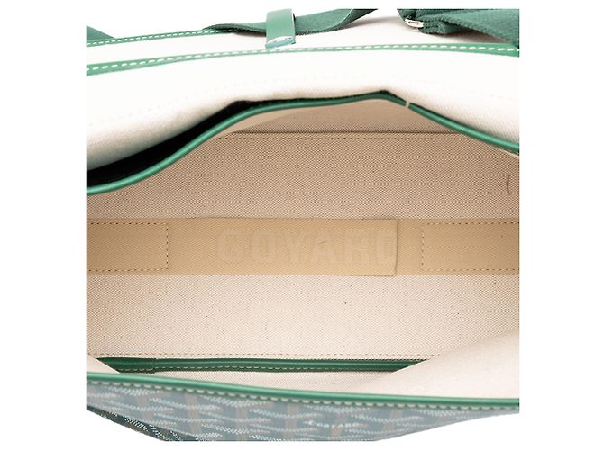 Goyard Green Goyardine Capetien MM Messenger Verde - vista 4