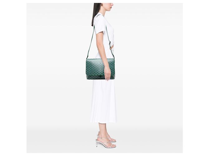 Goyard Green Goyardine Capetien MM Messenger Verde - vista 6