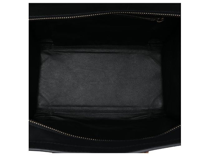 Céline Celine Mini Luggage Tote in pelle di vitello tricolore bianca Bianco - vista 4