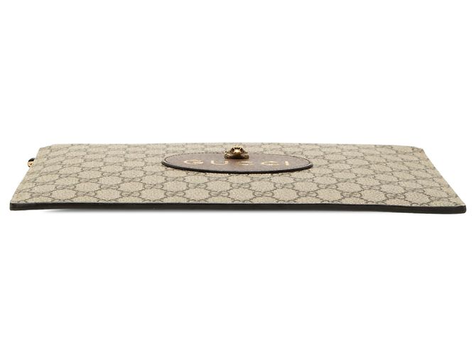 Clutch Gucci Beige GG Supreme Neo Vintage - vista 3