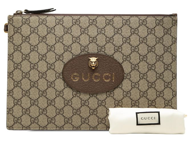 Clutch Gucci Beige GG Supreme Neo Vintage - vista 7