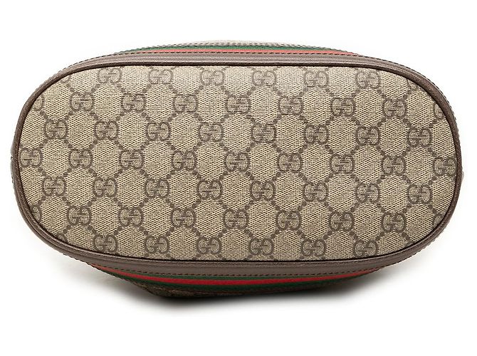 Borsa Secchiello Gucci Beige GG Supreme Web Ophidia - vista 3