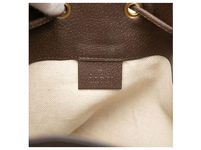 Borsa Secchiello Gucci Beige GG Supreme Web Ophidia - vista 5