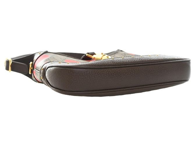 Borsa Jackie 1961 Small GG Supreme a pois beige Gucci - vista 12