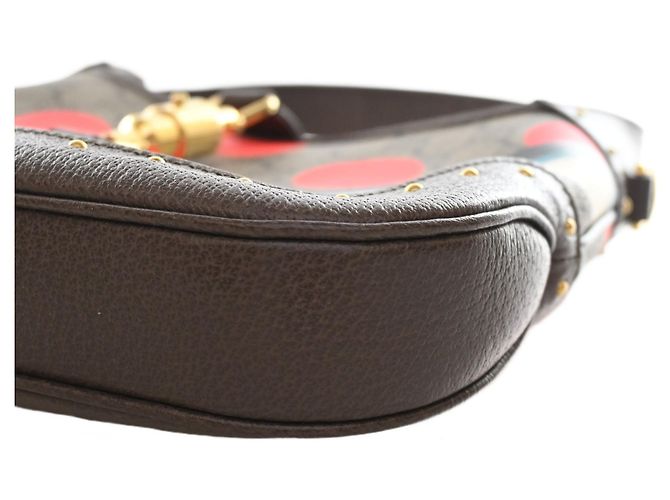 Borsa Jackie 1961 Small GG Supreme a pois beige Gucci - vista 8
