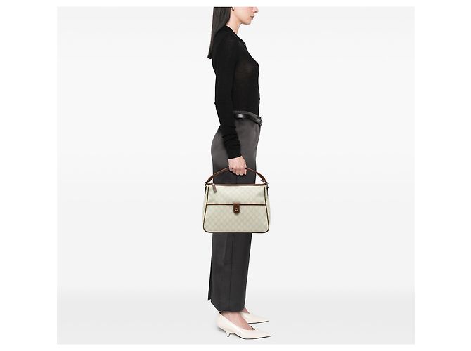 Gucci White GG Supreme Joy Handtasche Weiß - Ansicht 5
