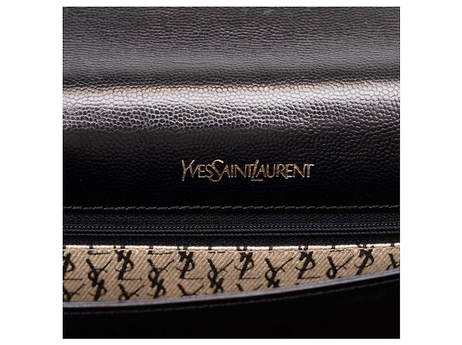 Autre Marque Borsa a tracolla Saint Laurent in pelle martellata nera Nero - vista 5