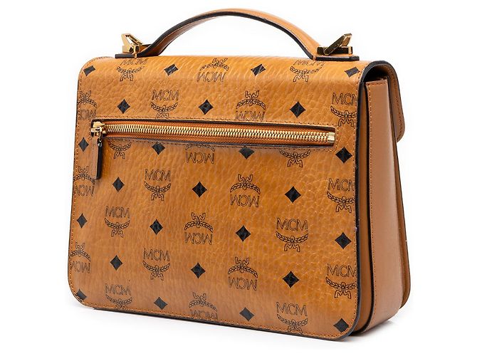 MCM Brown Medium Visetos Coated Canvas Patricia Handtasche mit oberem Griff Braun - Ansicht 2