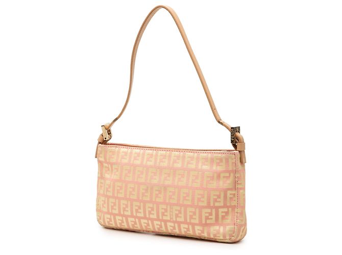 Pochette Fendi in tela Zucchino rosa - vista 2
