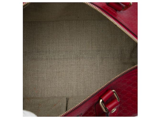Gucci Red Medium Microguccissima Boston Bag Rot - Ansicht 4