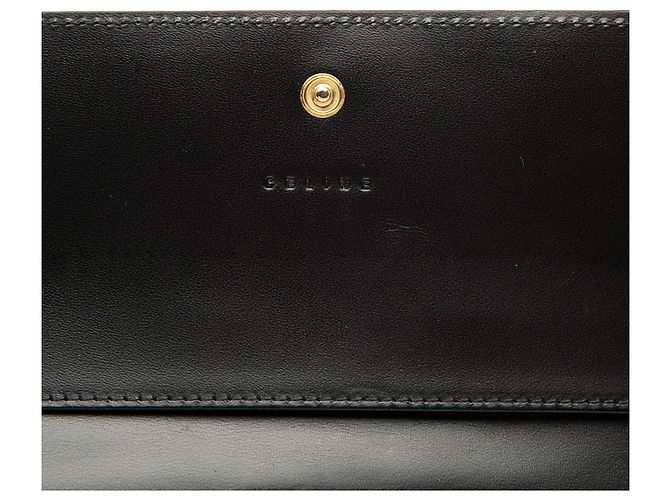 Céline Celine Black Macadam Coated Canvas Long Wallet - view 5