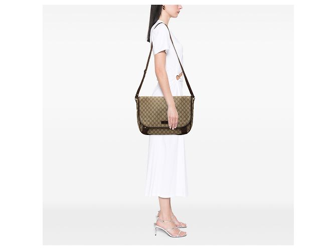 Gucci Beige GG Supreme Messenger Bag - Ansicht 6