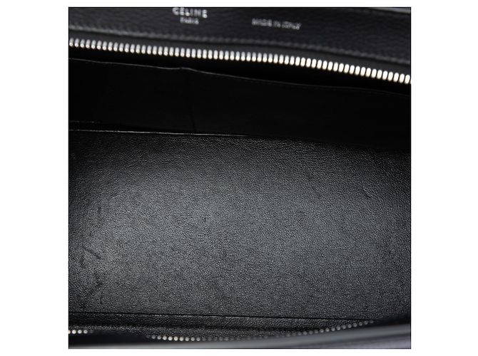 16 Céline Bolsa Trapeze Celine em couro de bezerro drummed e camurça preta, Small Preto - vista 4