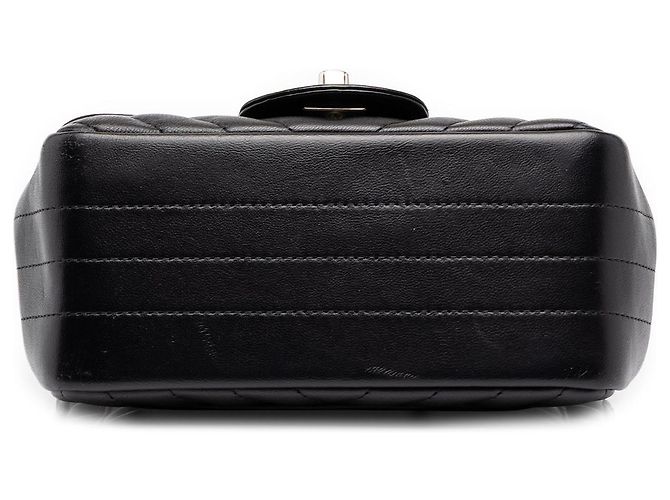 Chanel Black Mini Square Classic Chevron Lambskin Single Flap Schwarz - Ansicht 3