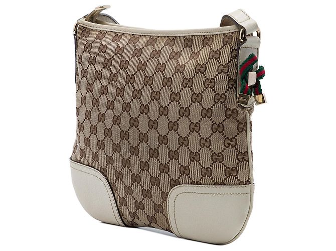 Gucci Beige GG Canvas Web Princy Crossbody - vista 2