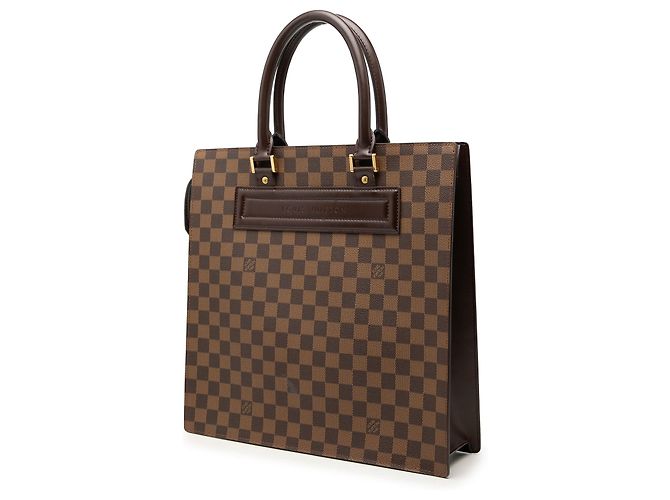 Louis Vuitton Brown Damier Ebene Venice Sac Plat GM Marrone - vista 2