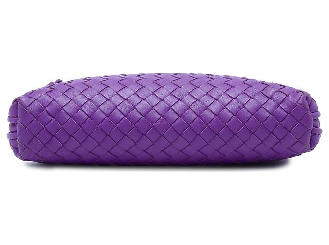 Bottega Veneta Borsa a tracolla Nodini in nappa Intrecciato viola Porpora Viola scuro - vista 3